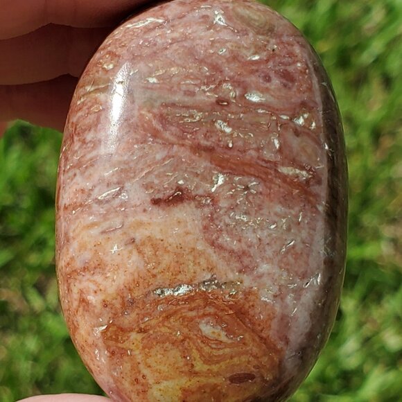 Rosita Jasper Palm Stone Pillow (E2) - Picture 3 of 4